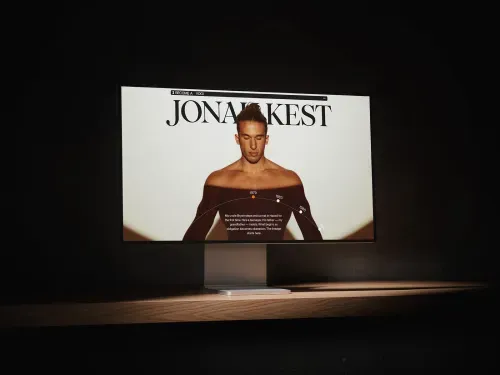 The Jonah Kest page on a large display