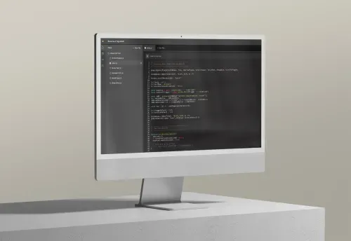Custom code for Become A Yogi on an iMac
