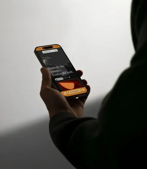 Become A Yogi on a phone