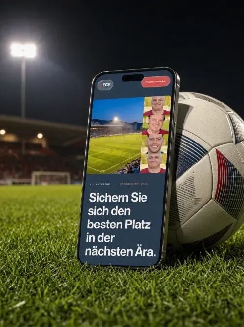 The sponsoring site on a phone