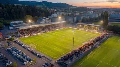 The FC Rotkreuz stadium from above